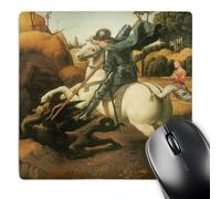 3dRose mp_127105_1 8 x 8-Inch St. George and The Dragon Xraffello Sanzio (Raphael) Mouse Pad