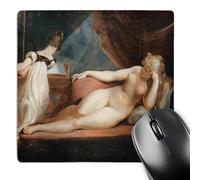 3dRose mp_127984_1 8 x 8-Inch Naked Woman and Woman Playing The Piano Xjohann Heinrih Fussli Mouse Pad