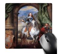 3dRose mp_129846_1 8 x 8-Inch Charles I with M De St. Antoine Xsir Anthony Van Dyck Mouse Pad