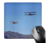 3dRose mp_133902_1 8 x 8-Inch De Havilland Dh 82A Tiger Moth Biplane, Airshow - Au02 Dwa7180 - David Wall Mouse Pad