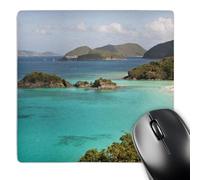 3dRose mp_134960_1 8 x 8-Inch Usvi, St John, Popular Trunk Bay - Ca37 Tdr0020 - Trish Drury Mouse Pad