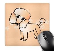 3dRose mp_13772_1 8 x 8-Inch Cute Apricot Poodle Paw Print Background Mouse Pad