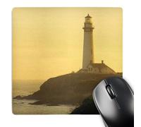 3dRose mp_142869_1 8 x 8-Inch Pigeon Point Lighthouse, Santa Cruz, California, Usa - Us05 Tno0036 - Tom Norring Mouse Pad