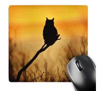 3dRose mp_146665_1 8" x 8" Great Horned Owl (Bubo Virginianus) at Sunset Us44 Ldi0522 Larry Ditto Mouse Pad