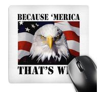 3dRose mp_149767_1 8" x 8" Because ‘Merica That’S Why Mouse Pad