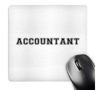 3dRose mp_151200_1 8" x 8" Accountant Text in Black on White Accounting Gifts for People Who Love Their Jobs and are Proud Mouse Pad