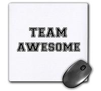 3dRose mp_151256_1 8" x 8" Team Awesome Fun Black Text Design in Preppy Retro College Font Dont Forget to Be Awesome Dftba Mouse Pad