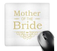 3dRose mp_151565_1 8" x 8" Mother of The Bride for Gold Wedding Part of Matching Marriage Party Ceremony Set Classy Swirls Mouse Pad