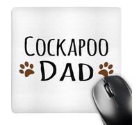 3dRose mp_153891_1 8" x 8" Cockapoo Dog Dad Doggie Xbreed Brown Muddy Paw Prints Love Doggy Lover Proud Pet Owner Mouse Pad