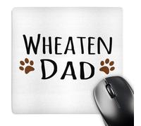 3dRose mp_154005_1 8" x 8" Wheaten Dog Dad Soft Coated Wheaten Terrier Doggie Xbreed Doggy Lover Owner Brown Paw Prints Mouse Pad