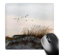 3dRose mp_156124_1 8" x 8" Birds Flying Over St Augustine Florida Beach Dune Mouse Pad