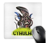 3dRose mp_156686_1 8" x 8" Cthulhu Lovecraft Mythos Elder God Horror Art on White Background Mouse Pad