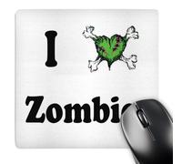 3dRose mp_157432_1 8" x 8" I Love Zombies Mouse Pad