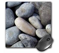 3dRose mp_157800_1 8" x 8" Large Dry Beach Pebbles Texture Photo Little Stones Natural Rocks Nautical Grey Gray Brown Nature Mouse Pad