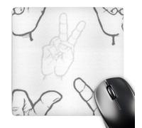 3dRose mp_158180_1 8" x 8" Sign Language Background Mouse Pad