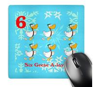 3dRose mp_158231_1 8" x 8" 12 Days of Christmas Six Geese A-Laying... Mouse Pad