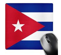 3dRose mp_158302_1 8" x 8" Flag of Cuba Cuban Blue Stripes Red Triangle White Star Caribbean Island Country World Flags Mouse Pad