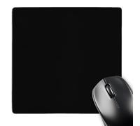3dRose mp_159843_1 8" x 8" Plain Black Solid One Color Sleek Minimal Minimalistic Modern Contemporary Simple Dark Mouse Pad