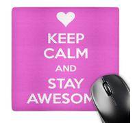 3dRose mp_161165_1 8" x 8" Keep Calm and Stay Awesome Pink Mouse Pad