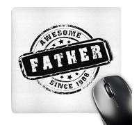 3dRose mp_161624_1 8" x 8" Awesome Father Since 1988 Year of Birth of First Born Child Stamp Worlds Greatest Dad Best Daddy Mouse Pad