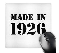 3dRose mp_162692_1 8" x 8" Made in 19 Funny Birthday Birth Year Text Fun Black Bday Stamp with Year You were Born Humor Mouse Pad