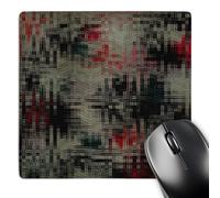 3dRose mp_164175_1 8" x 8" Black Red Grey White Digital Abstract Pattern Xangelandspot Mouse Pad