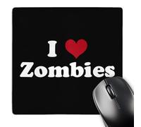 3dRose mp_16571_1 8 x 8-Inch I Love Zombies Mouse Pad