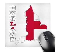 3dRose mp_165728_1 8" x 8" Flag of England in Outline Map and Name of Country Mouse Pad