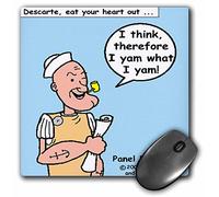 3dRose mp_1693_1 8 x 8-Inch Popeye The Philosopher Mouse Pad