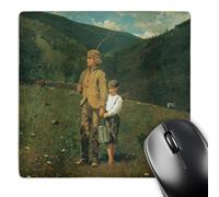 3dRose mp_169787_1 8" x 8" Crossing The Pasture 18 Xwinslow Homer Mouse Pad