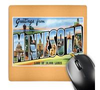 3dRose mp_170238_1 8" x 8" Greetings from Minnesota Land of 10 000 Lakes Scenic Postcard Mouse Pad