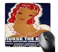 3dRose mp_171302_1 8" x 8" Nurse The Baby Your Protection Against Trouble Woman with Infant Mouse Pad