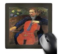 3dRose mp_171444_1 8" x 8" Upaupa Schneklud Xpaul Gauguin Man Playing a Cello Mouse Pad