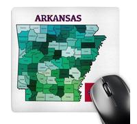 3dRose mp_172007_1 8" x 8" Map and Flag of The State of Arkansas with All Counties Colored. Mouse Pad