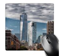 3dRose mp_173646_1 8" x 8" View of The Freedom Tower from Greenwich Village Mouse Pad