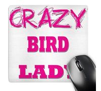 3dRose mp_174943_1 8" x 8" Crazy Bird Lady Mouse Pad