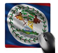 3dRose mp_178790_1 8" x 8" Flag of Belize Waving in The Wind Mouse Pad