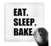 3dRose mp_180382_1 8" x 8" Eat Sleep Bake Passionate About Baking Hobby or Pro Baker Text Mouse Pad