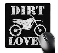 3dRose mp_180550_1 8" x 8" White Image and Dirt Lover Text with Distressed Dirt Bike Graphics Mouse Pad