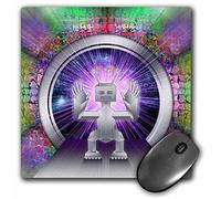 3dRose mp_18193_1 8 x 8-Inch Return of Frankenbot Robot Space Traveler Returns from Galactic Adventure Mouse Pad