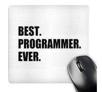 3dRose mp_185015_1 8" x 8" Best Programmer Ever Fun Gift for Talented Computer Programming Text Mouse Pad