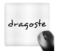 3dRose mp_185040_1 8" x 8" Dragoste Word for Love in Romanian Romantic World Language Black Text Mouse Pad