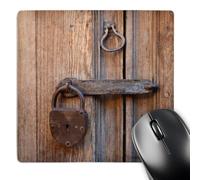 3dRose mp_188397_1 8" x 8" Mexico San Miguel De Allende. Detail of a Door with Antique Padlock. Mouse Pad