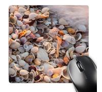 3dRose mp_190163_1 8" x 8" Incoming Surf and Seashells on Sanibel Island Florida USA Mouse Pad