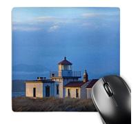 3dRose mp_191994_1 8" x 8" USA Washington Seattle Puget Sound. Historic Lighthouse. Mouse Pad