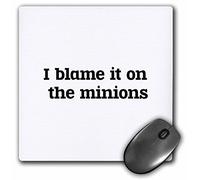 3dRose mp_192476_1 8" x 8" I Blame It on The Minions Mouse Pad