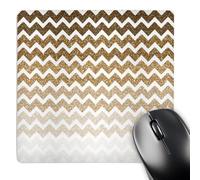 3dRose mp_192769_1 8" x 8" Gold Ombre Chevron Image of Glitter Mouse Pad