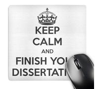 3dRose mp_193304_1 8" x 8" Keep Calm and Finish Your Dissertation. White and Gray. Mouse Pad