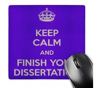 3dRose mp_193306_1 8" x 8" Keep Calm and Finish Your Dissertation. Purple. Mouse Pad