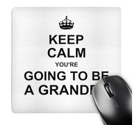 3dRose mp_194461_1 8" x 8" Keep Calm Youre Going to Be a Grandpa Future Grandfather Text Gift Mouse Pad